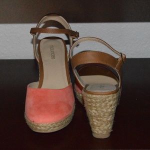 Pink Faux Suede Maurices Wedges